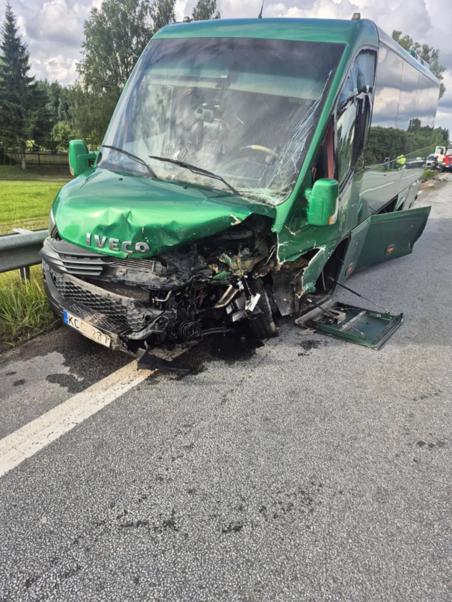 Į avariją pateko Tauragės autobusų parko autobusas