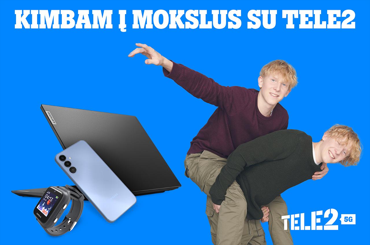 Išmani mokslo metų pradžia su „Tele2“: ypatingi pasiūlymai ruošiant vaikus į mokyklą