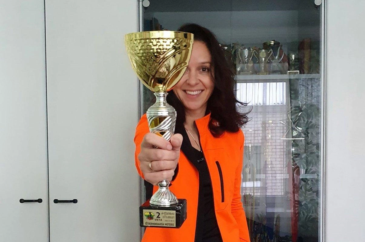 Ištvermingiausia moteris Tauragėje mina dviračio pedalus