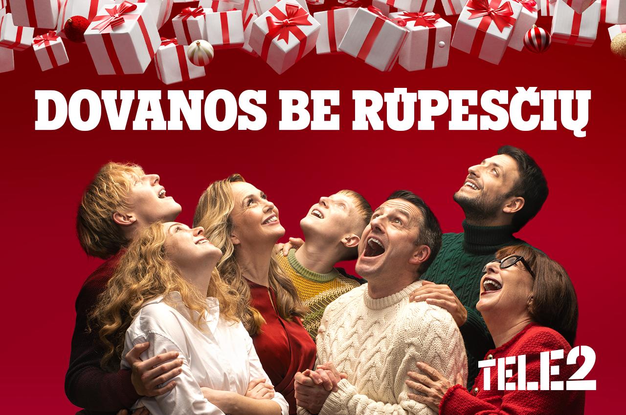 Kalėdinės dovanos šiemet atkeliauja be rūpesčių: „Tele2“ pasiūlymai visai šeimai