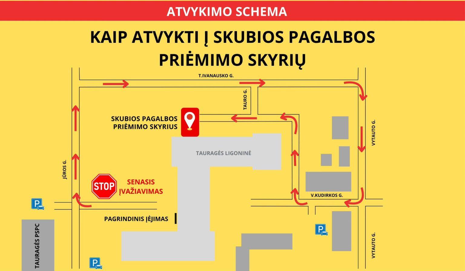 Keičiasi patekimas į Tauragės ligoninės Priėmimo – skubios pagalbos skyrių