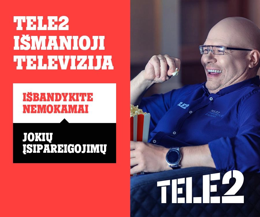 Nauji „Tele2“ pasiūlymai: nuo išmaniosios televizijos 