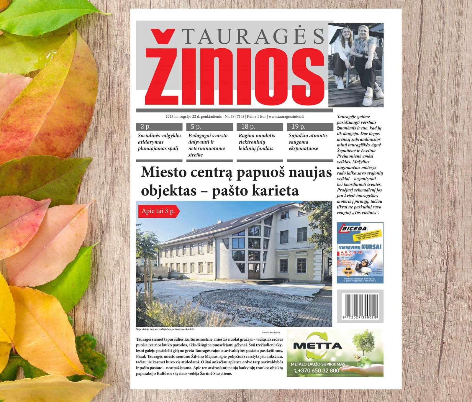 Penktadienio „Tauragės žiniose“: Miesto centrą papuoš naujas objektas – pašto karieta