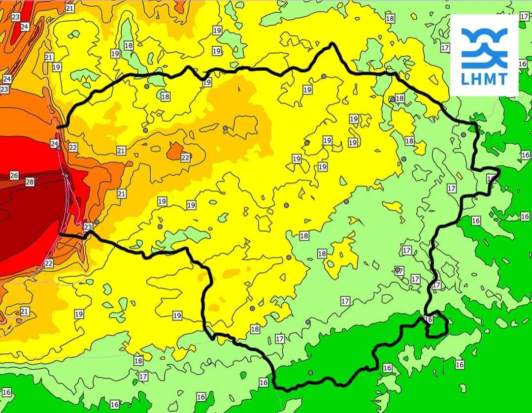 Pranešama, kad vakare sukils stiprus vėjas