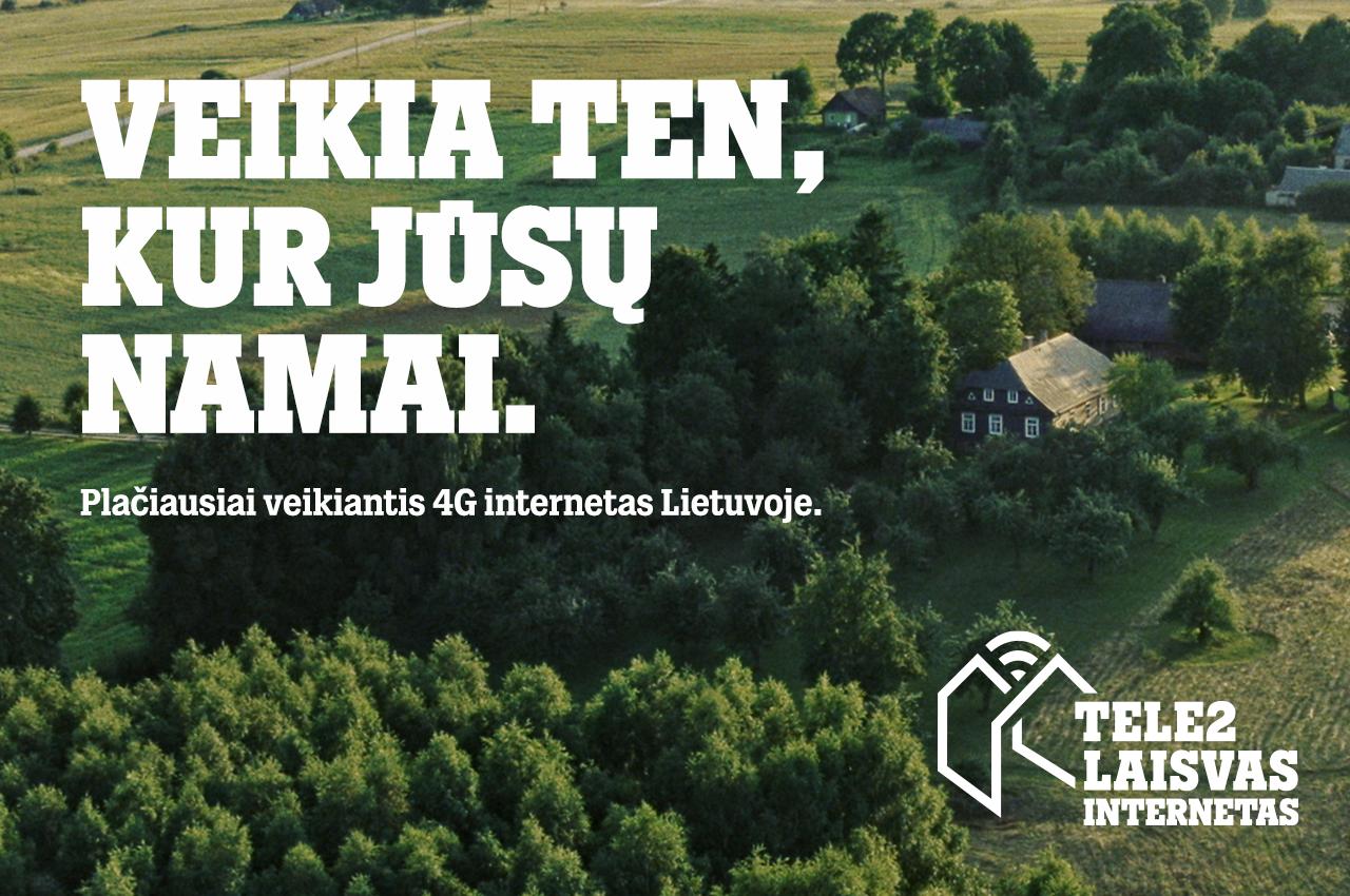 Renkatės interneto tiekėją? „Tele2“ klientams siūlo 