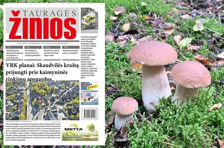 Rytojaus „Tauragės žiniose“ skaitykite