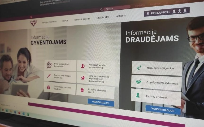 Savaitgalį laikinai neveiks „Sodros“ elektroninės paslaugos