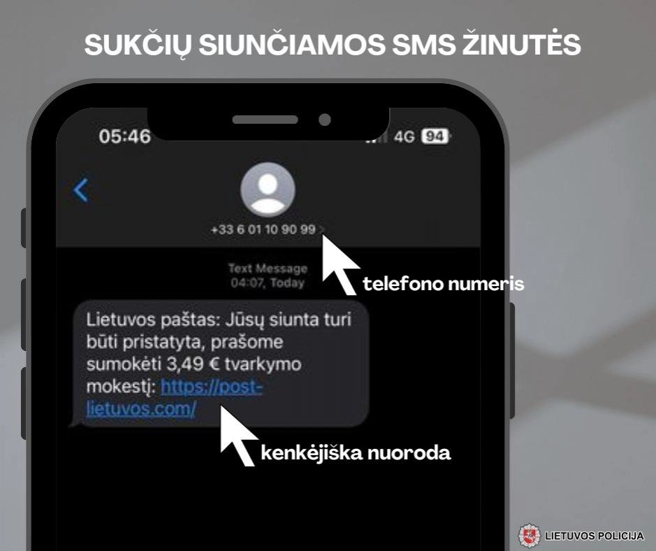 Sukčiai naudojasi Lietuvos pašto vardu