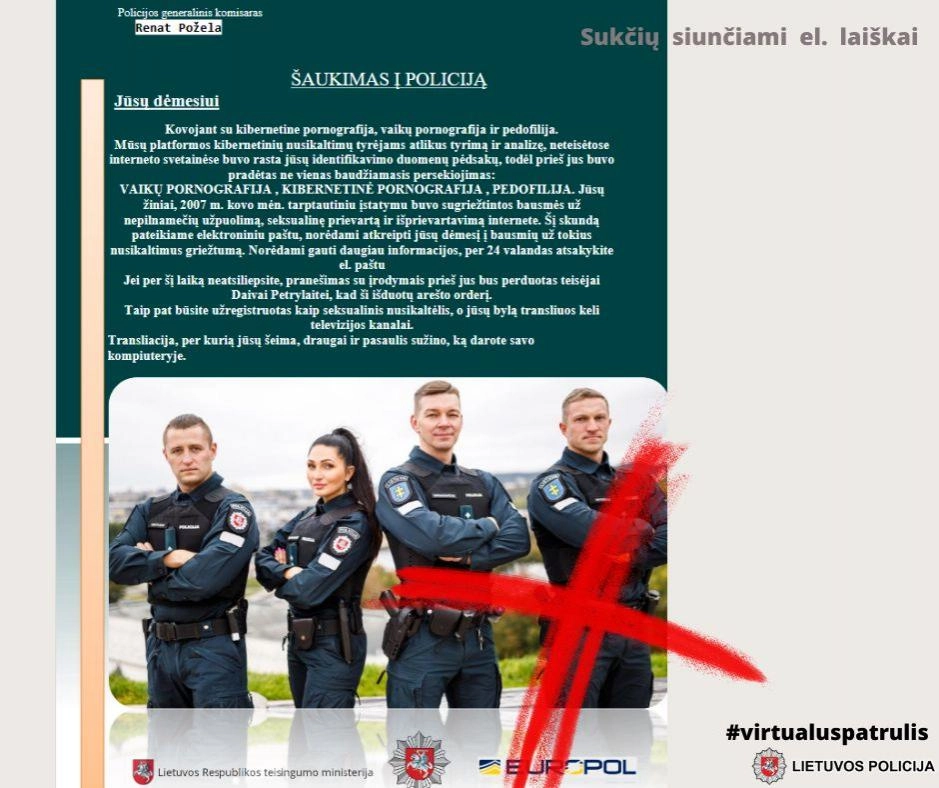 Sukčiai prisidengia policijos vardu