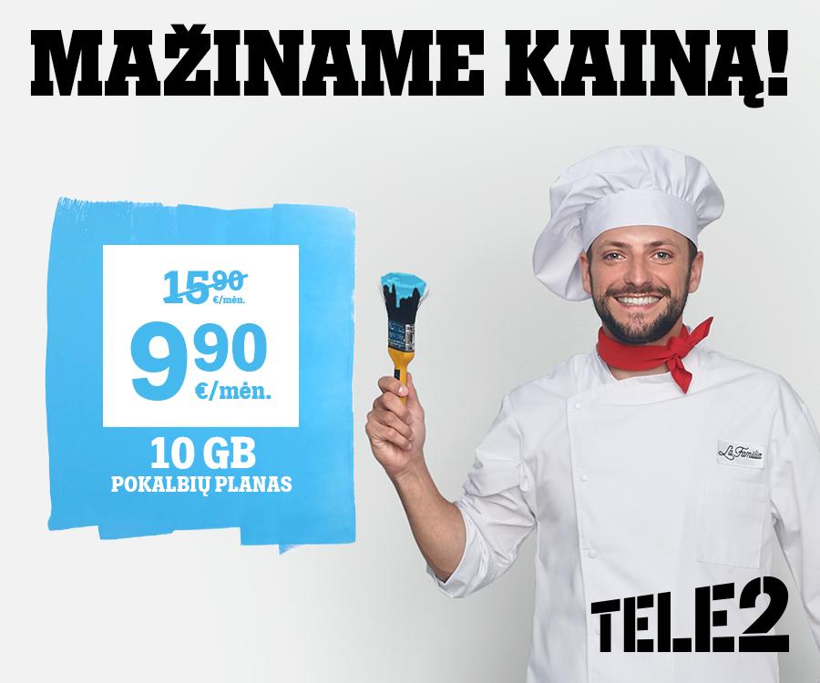 Sutaupykite su „Tele2“: operatorius mažina populiariausių savo planų kaina
