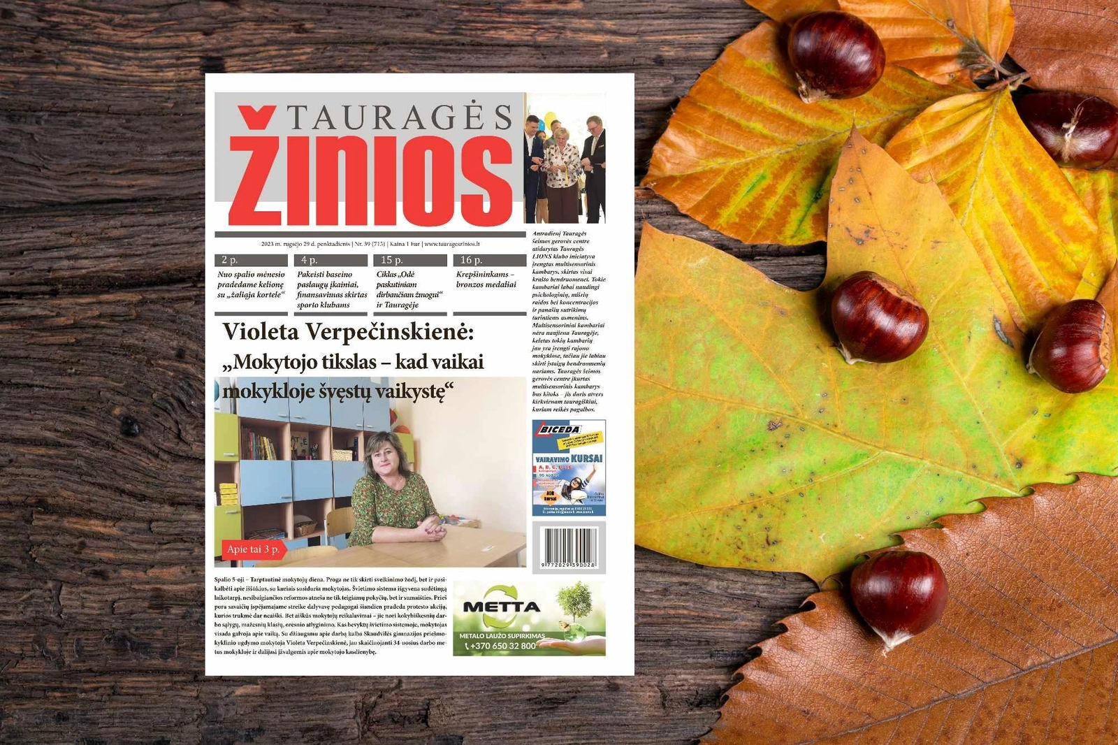 „Tauragės žinių“ anonsas: Violeta Verpečinskienė: 