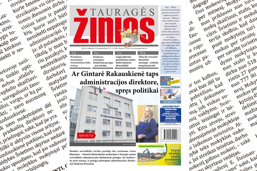 „Tauragės žinių“ pirmasis balandžio numeris: Ar Gint