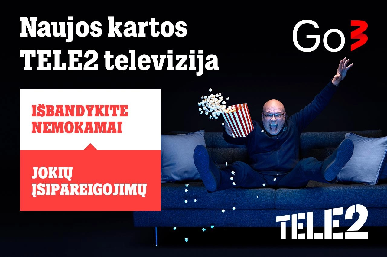 „Tele2“ pasiūlymas: olimpinės žaidynės per „Go3“ ir nuolaidos televizoriams