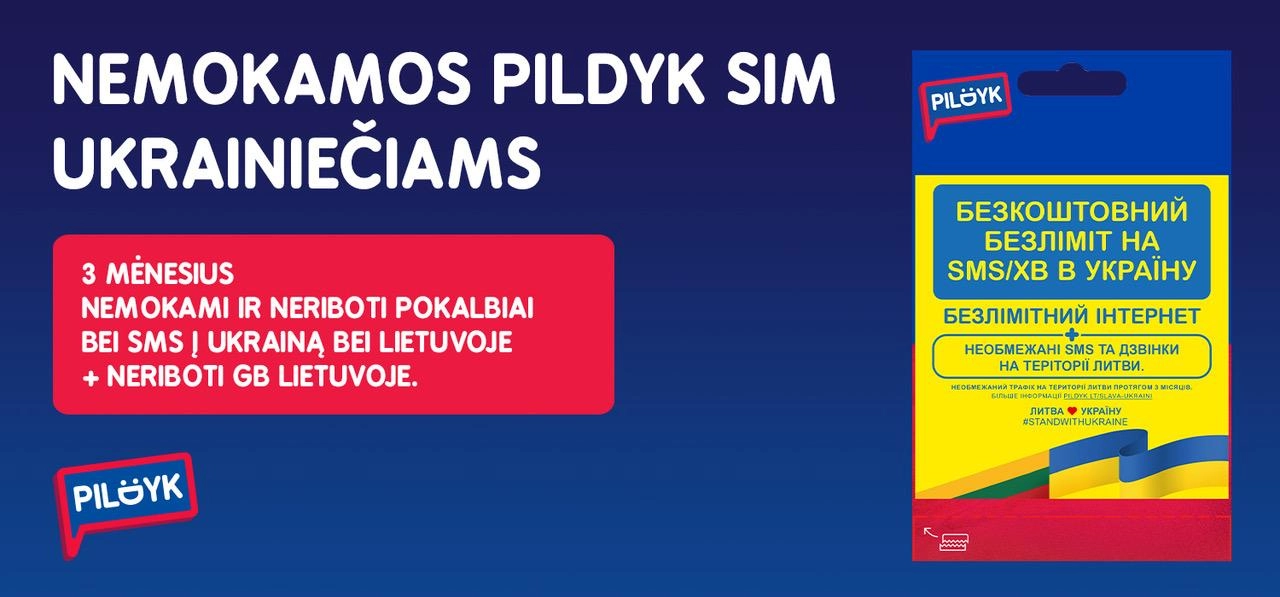 „Tele2“ užtikrina nemokamas ryšio paslaugas ukrainieč