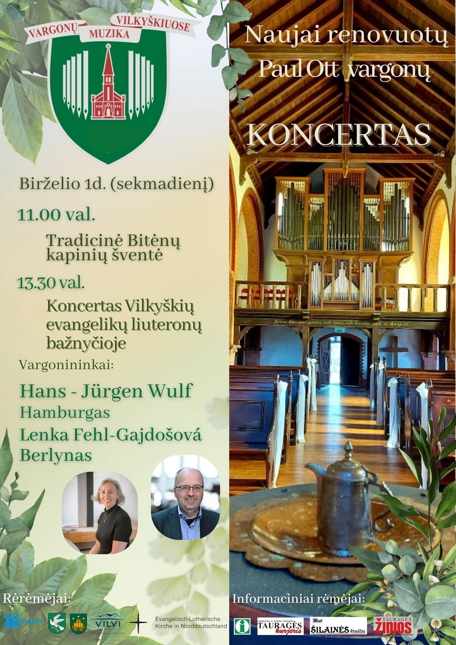Vargonų muzika Vilkyškiuose- 2025
