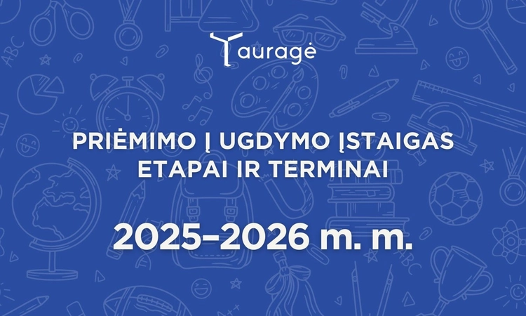 Informacija apie priėmimo į Tauragės rajono ugdymo įstaigas etapus ir terminus 2025–2026 m. m.