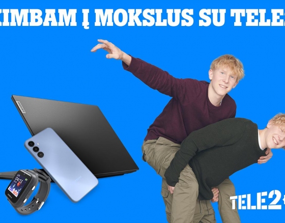 Išmani mokslo metų pradžia su „Tele2“: ypatingi pasiūlymai ruošiant vaikus į mokyklą