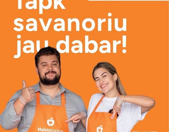 „Maisto bankas“ kviečia tapti savanoriais