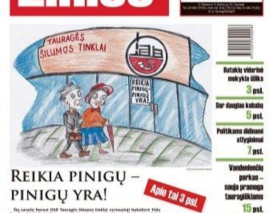 Rytoj „Tauragės žiniose“ kviečiame skaityti