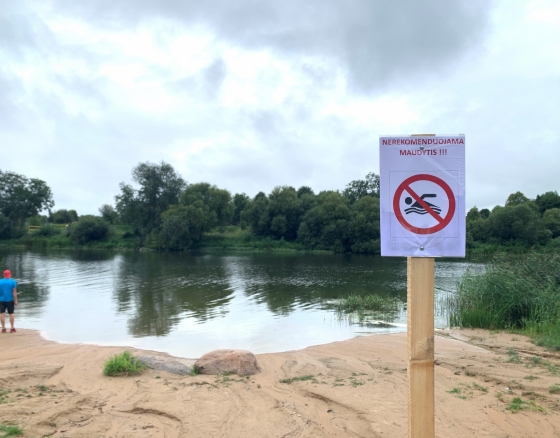 Tauragės paplūdimyje maudytis vis dar nerekomenduojama