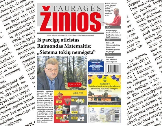 „Tauragės žinių“ rytojaus numeryje: „Iš pareigų a