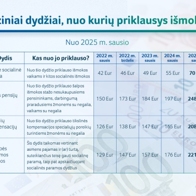 2025 metų biudžetas: padidės dirbančiųjų pajamos, senj