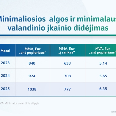 2025 metų biudžetas: padidės dirbančiųjų pajamos, senj