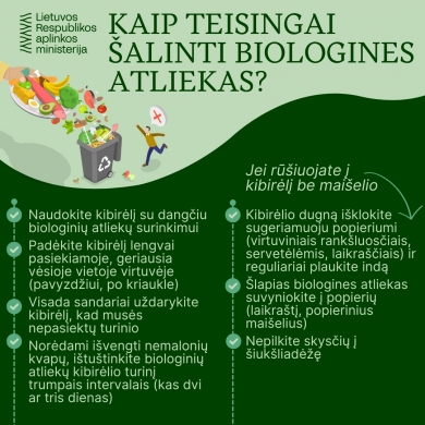 Aplinkos ministerija paaiškina kaip rūšiuoti biologines atliekas