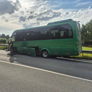 Į avariją pateko Tauragės autobusų parko autobusas