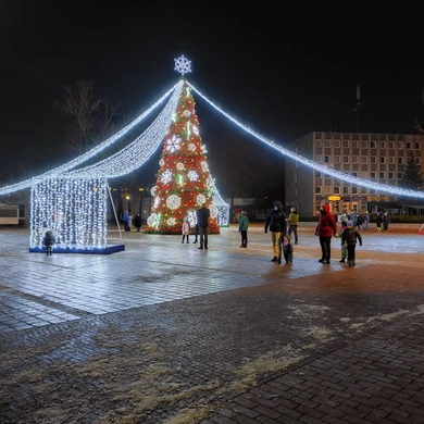 Kalėdų vakarą tauragiškiai grožėjosi miesto eglute