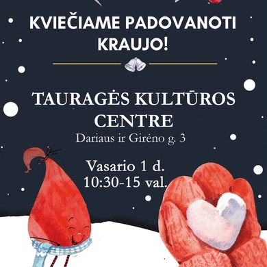 Kviečia tauragiškius paaukoti kraujo