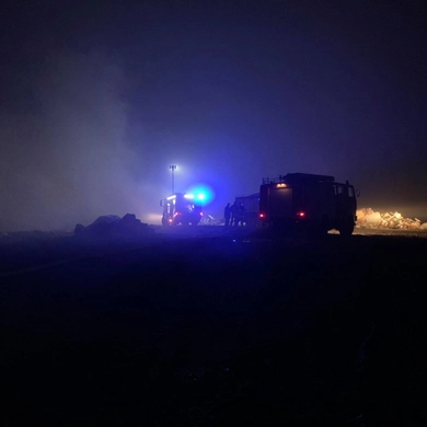 Naktį Kaupių sąvartyne kilo gaisras