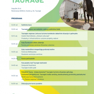 Organizuojama turizmo konferencija „Neatrasta Tauragė“