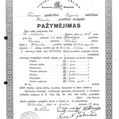 Prisiminkime: Būdviečių pradinė mokykla iki 1940 metų