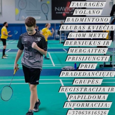 Ruošiasi badmintono turnyrui