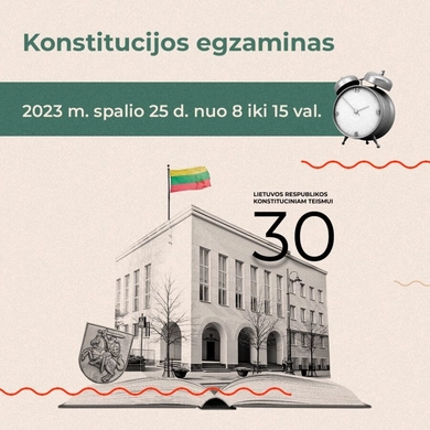 Spalio 25-ąją – Konstitucijos egzaminas: pasirengti žinių patikrinimui galima jau dabar