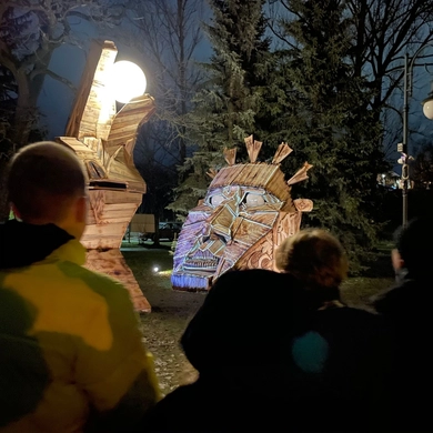 Staigmena Tauragei: Jūros parke atgijo įspūdinga meno instaliacija „Pasakų Milžinas“