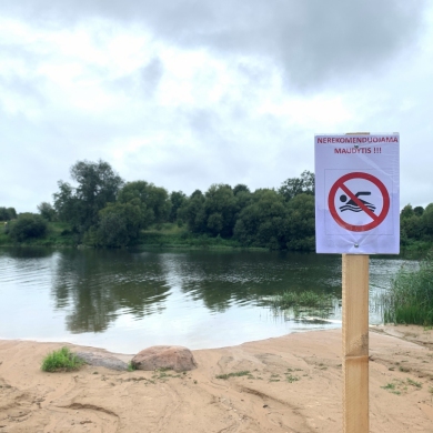 Tauragės paplūdimyje maudytis vis dar nerekomenduojama