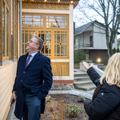 Tiškevičių statyta vila, kurioje gyveno pirmasis Palangos burmistras