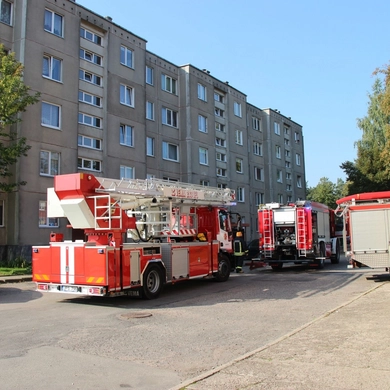 Ugniagesiai skubėjo į Tarailius