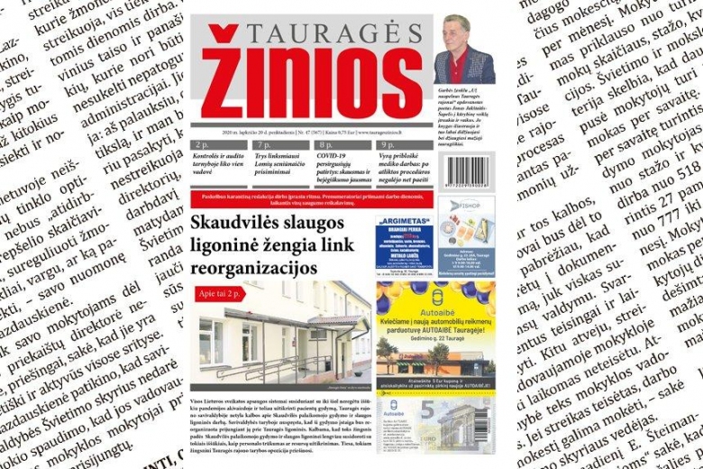 Naujausias numeris: Skaudvilės slaugos ligoninė žengia link reorganizacijos