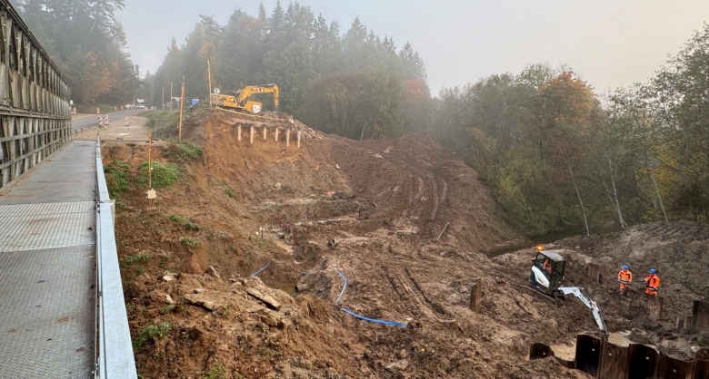 Tilto per Šuniją rekonstrukcijoje - nenumatyta pertrauka